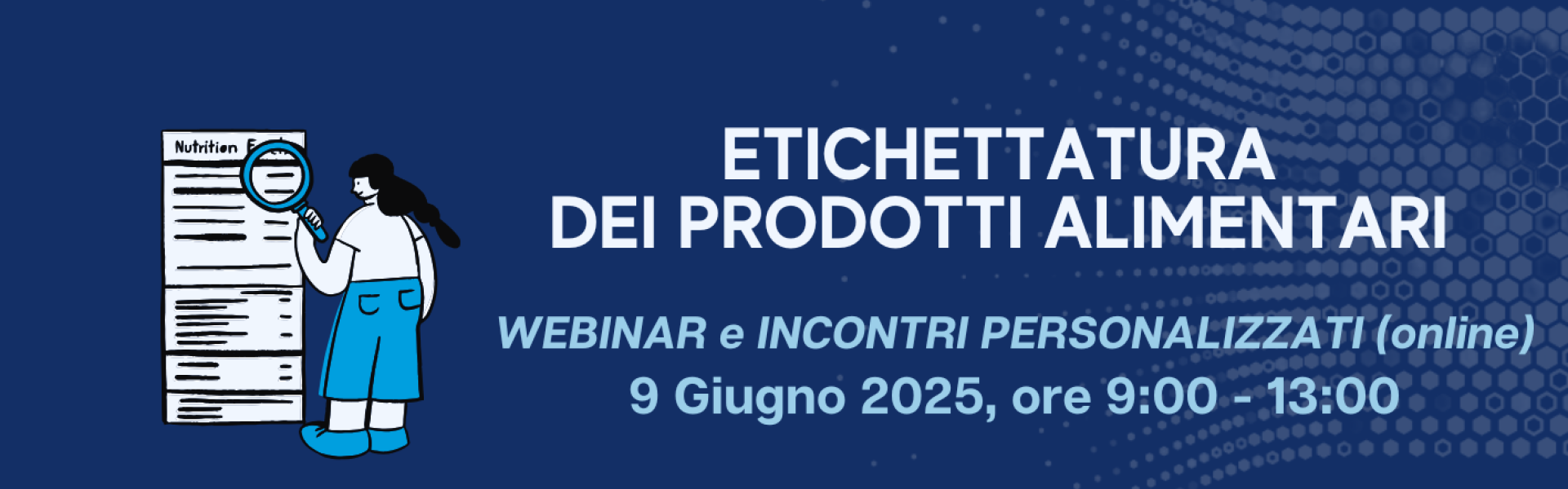 Webinar Etichettatura dei prodotti alimentari